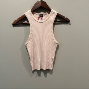 NWT BDG Urban Outfitters Ribbed High Neck Cropped Tank Top Size Small